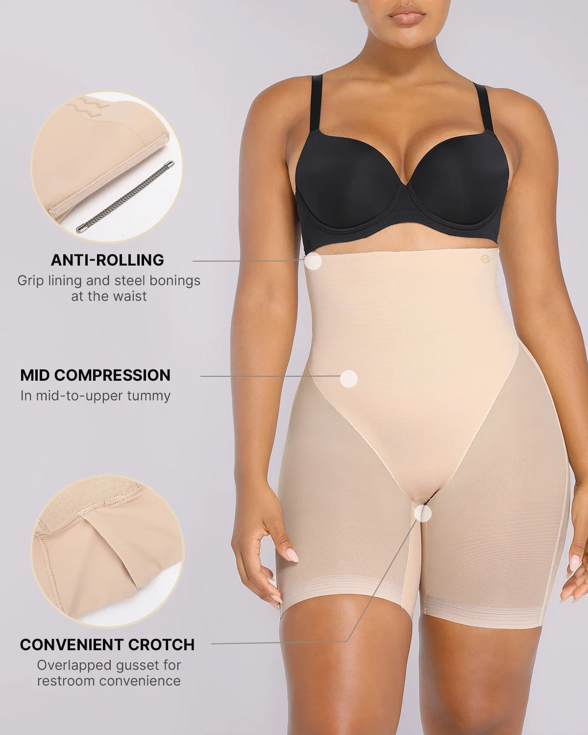 BOOT-YEAH™ MeshSmooth™ High-Waisted Mid Thigh Short - Image 4