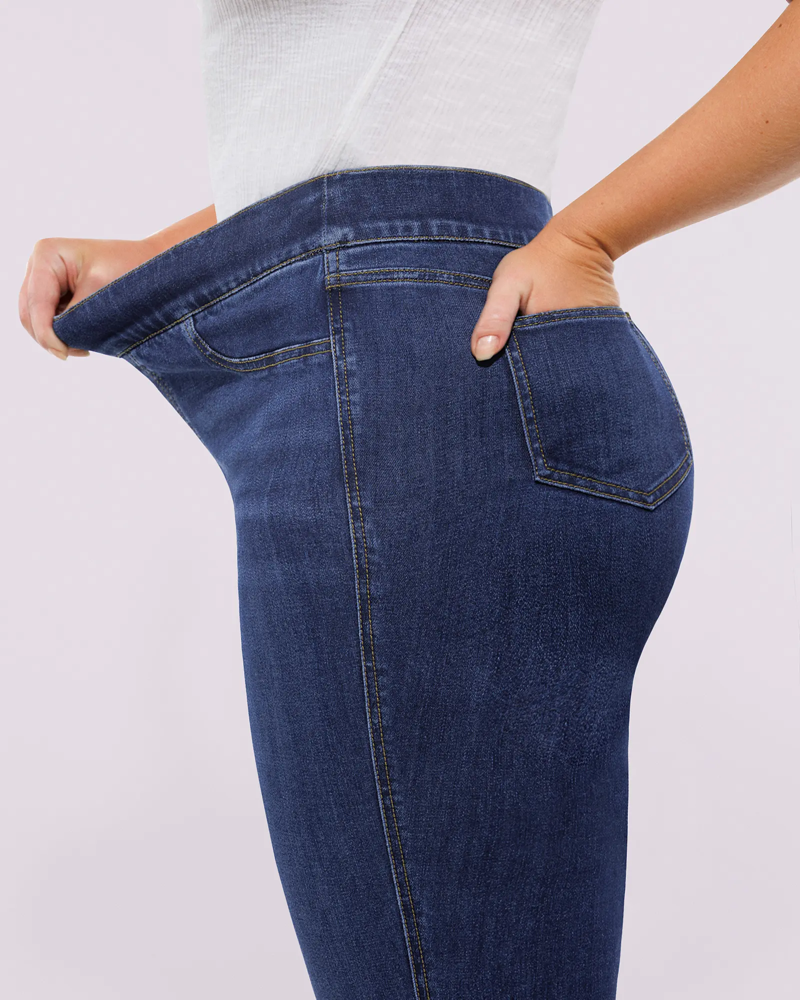 Bare Essentials™ High-Waisted Padded Hip Skinny Jeans - Image 20