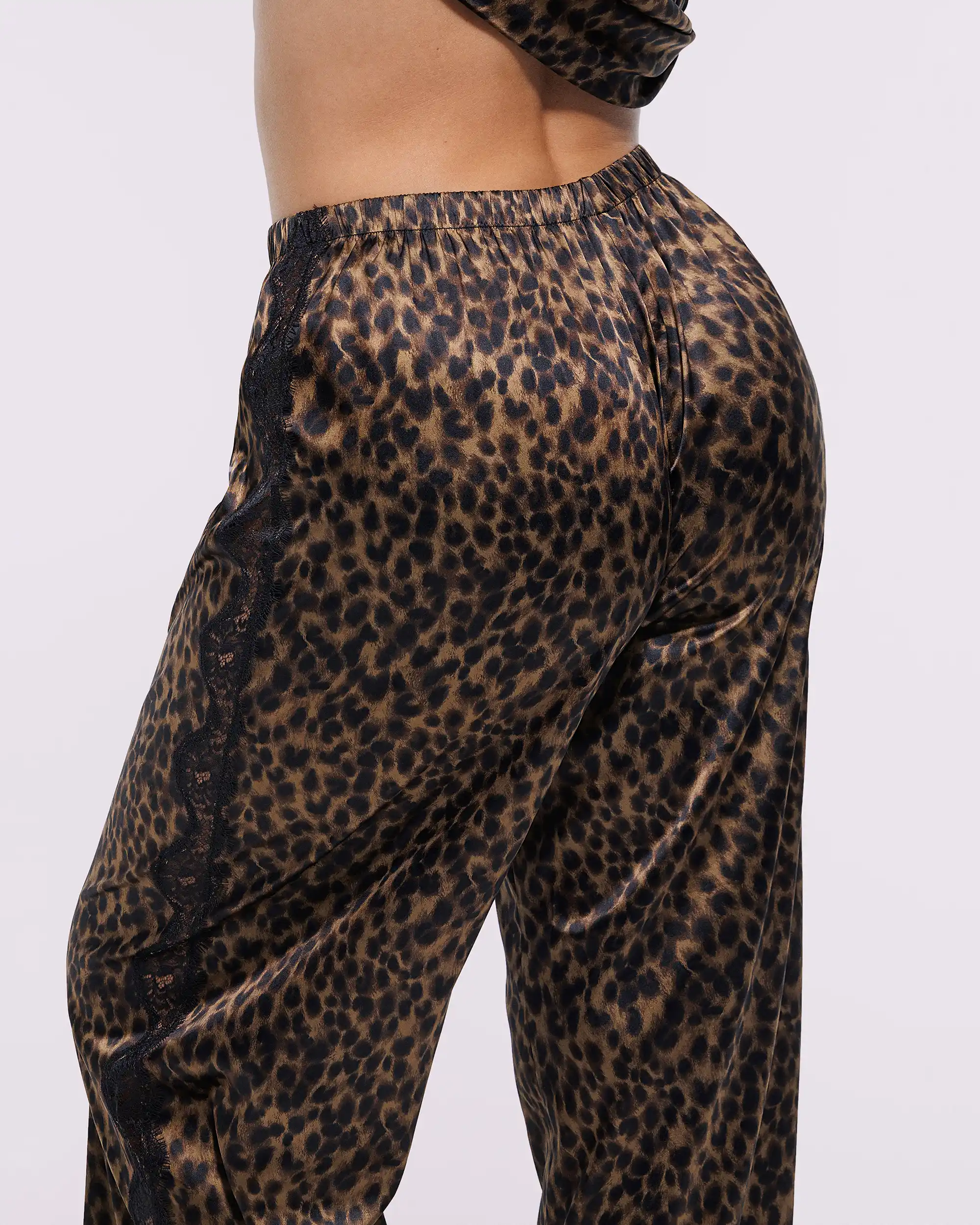Bare Essentials™ Satin Lace Pajama Pants Set - Image 20